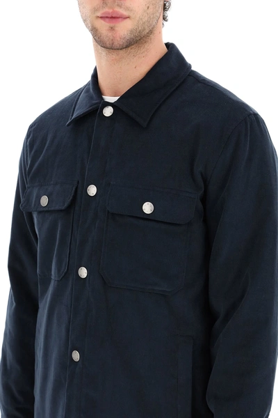 Shop Apc Alex Blouson Jacket In Blue