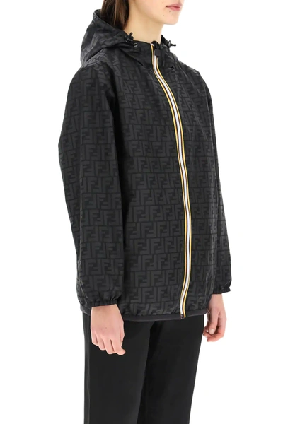 Shop Fendi X K-way Reversible Windbreaker Jacket In Black