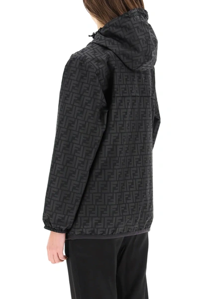 Shop Fendi X K-way Reversible Windbreaker Jacket In Black