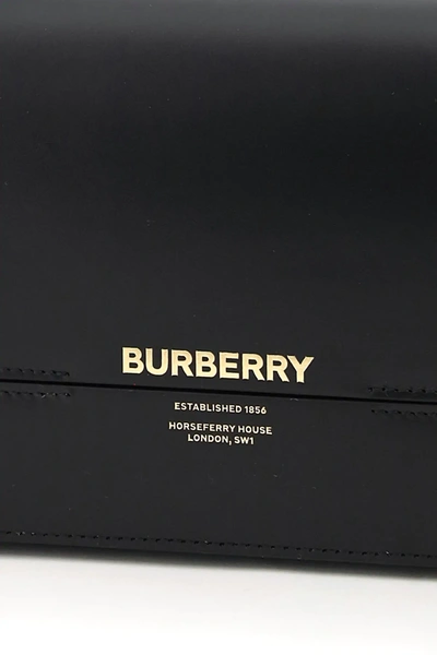 Shop Burberry Grace Shoulder Bag In Black