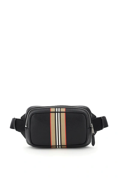 Shop Burberry West Icon Stripe Beltpack In Black,beige,red