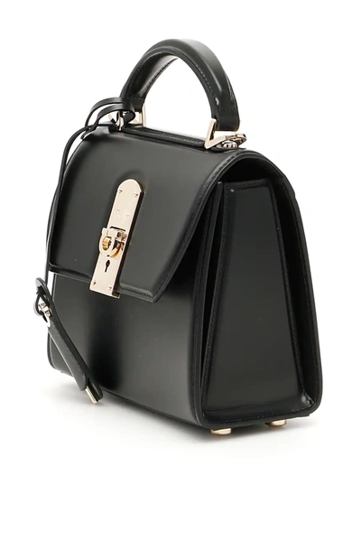 Shop Ferragamo Small Boxy Handbag In Black