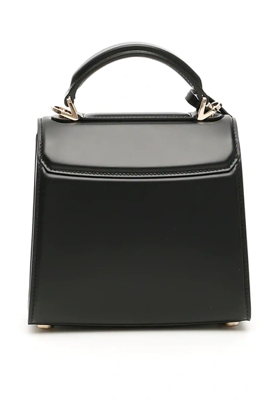 Shop Ferragamo Small Boxy Handbag In Black
