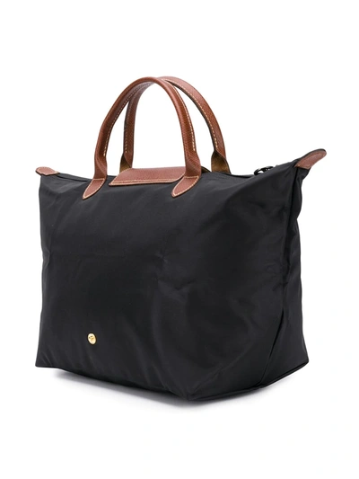 Longchamp `le Pliage Original` Medium Handbag In Black