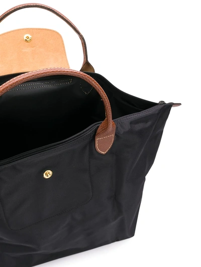 Shop Longchamp Medium Le Pliage Tote Bag In Black