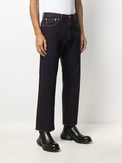 Shop Maison Margiela Five-pocket Straight-leg Jeans In Purple