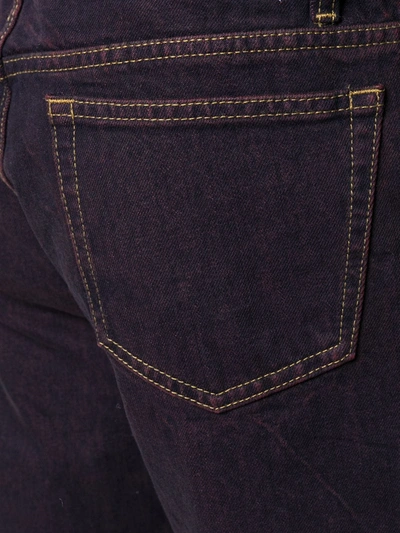 Shop Maison Margiela Five-pocket Straight-leg Jeans In Purple