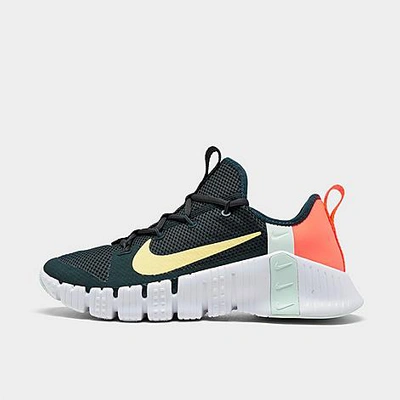 Shop Nike Women's Free Metcon 3 Training Shoes In Dark Smoke Grey/light Zitron/bright Mango