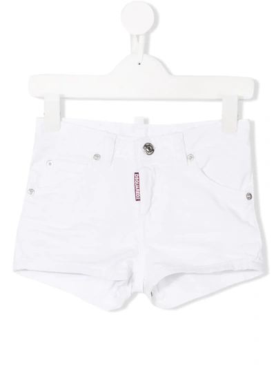 Shop Dsquared2 Lightweight Hot Pants In White