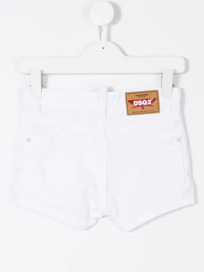 Shop Dsquared2 Lightweight Hot Pants In White
