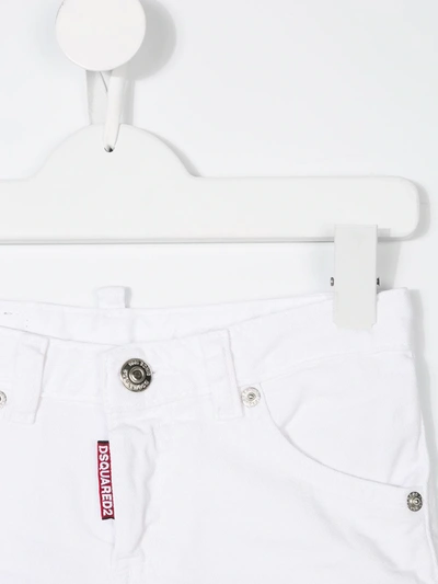 Shop Dsquared2 Lightweight Hot Pants In White