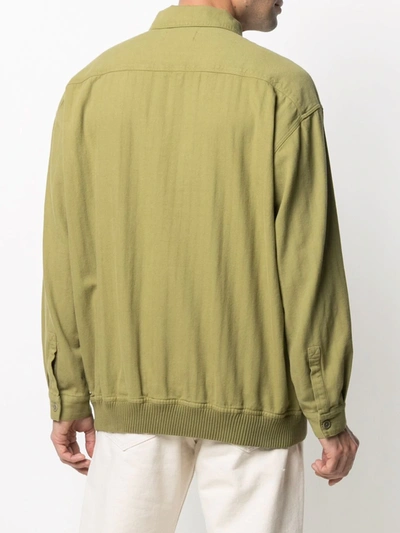 Shop Ymc You Must Create Long-sleeve Polo Shirt In Green