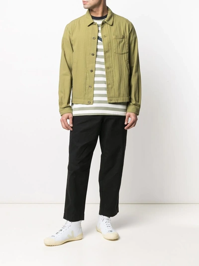 Shop Ymc You Must Create Button-down Fitted Jacket In Green