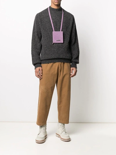 Shop Ymc You Must Create Mock-neck Wool Jumper In Grey