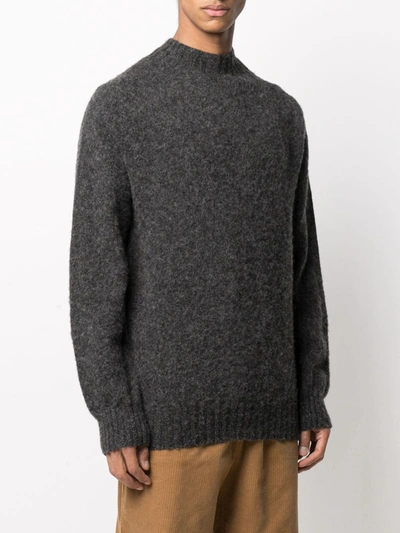 Shop Ymc You Must Create Mock-neck Wool Jumper In Grey