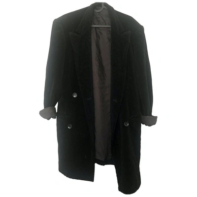 Pre-owned Y's Black Velvet Coat