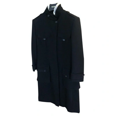 Pre-owned Moschino Black Wool Coat