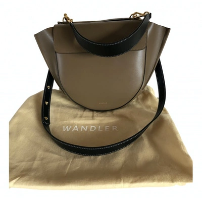 Pre-owned Wandler Hortensia Khaki Leather Handbag