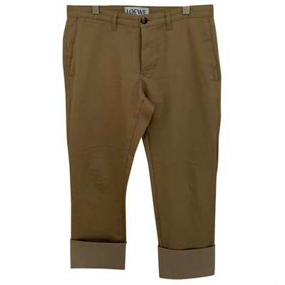 Pre-owned Loewe Brown Cotton Trousers