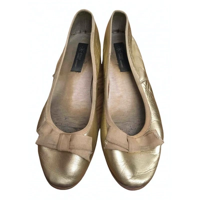 Pre-owned Isabel Marant Leather Ballet Flats In Gold