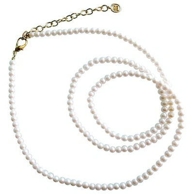 Pre-owned Givenchy White Pearls Necklace