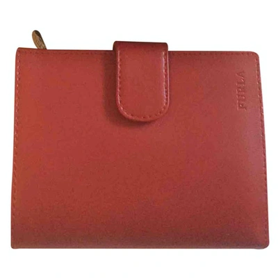 Pre-owned Furla Leather Wallet In Red