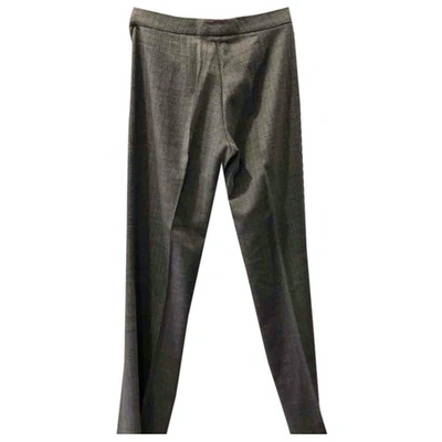 Pre-owned Luciano Barbera Wool Trousers In Grey