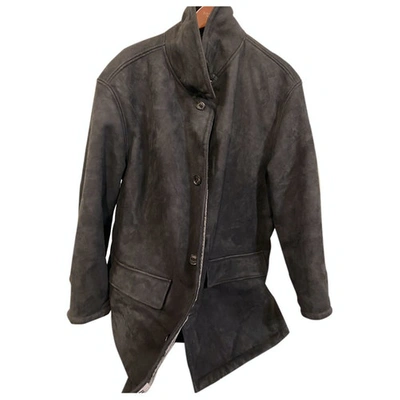 Pre-owned Pierre Cardin Black Faux Fur Coat