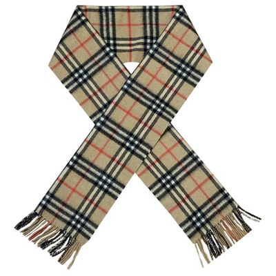 Pre-owned Burberry Camel Cashmere Scarf