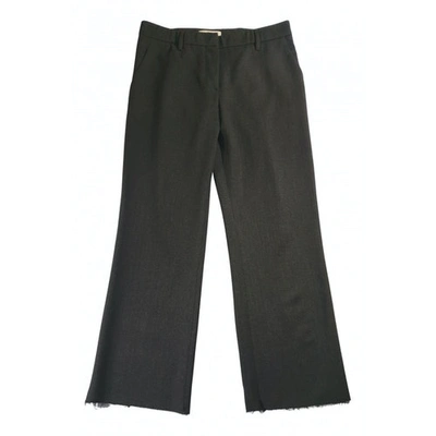 Pre-owned Prada Anthracite Wool Trousers
