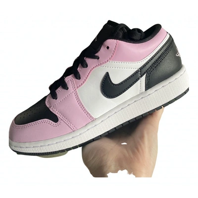 Pre-owned Jordan 1  Pink Leather Trainers