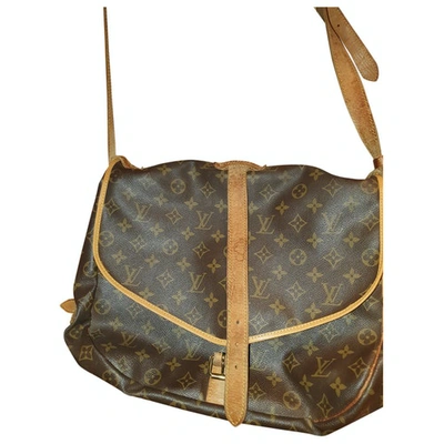 Pre-owned Louis Vuitton Saumur Brown Leather Handbag