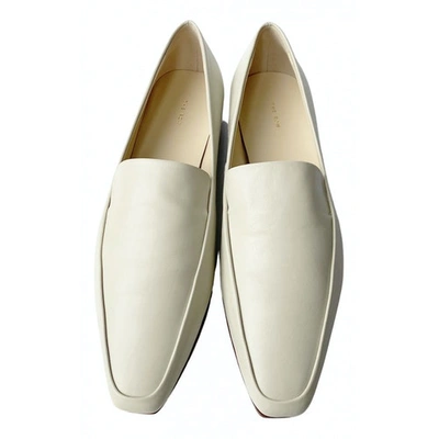 Pre-owned The Row White Leather Flats