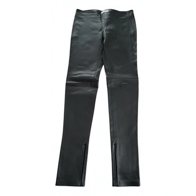 Pre-owned Balenciaga Black Leather Trousers
