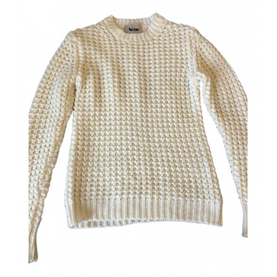 Pre-owned Acne Studios Ecru Wool Knitwear