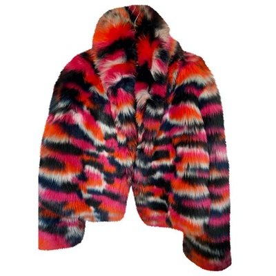 Pre-owned Mcq By Alexander Mcqueen Multicolour Faux Fur Jacket