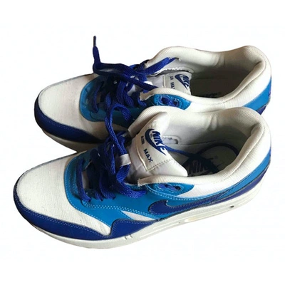 Pre-owned Nike Air Max 1 Leather Trainers In Blue