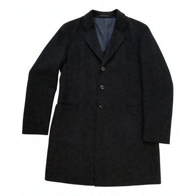 Pre-owned Armani Collezioni Blue Wool Coat