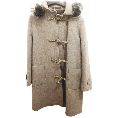 Pre-owned Comptoir Des Cotonniers Grey Wool Coat