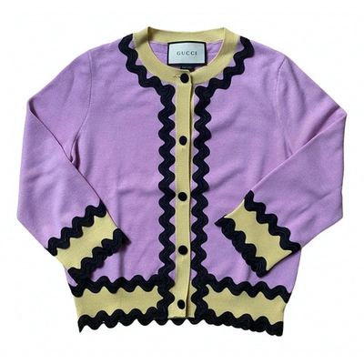 Pre-owned Gucci Wool Cardigan In Pink