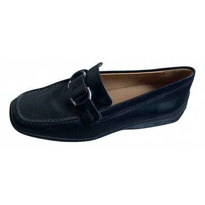 Pre-owned Tod's Black Leather Flats
