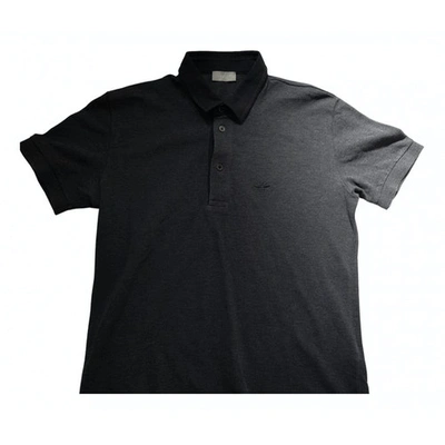 Pre-owned Dior Grey Cotton Polo Shirts