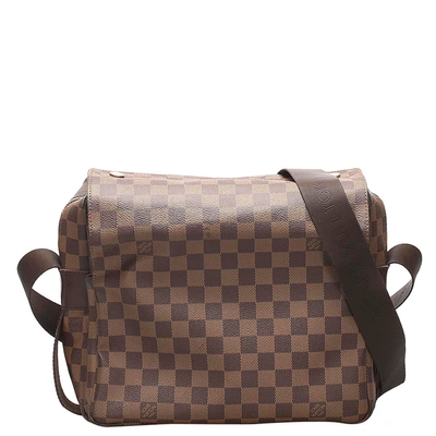 Pre-owned Louis Vuitton Brown Damier Ebene Canvas Naviglio Bag