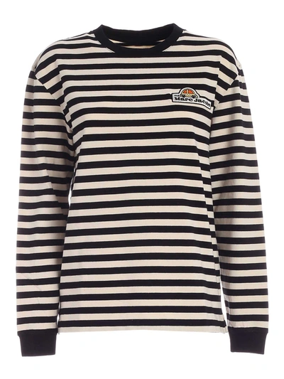 Shop Marc Jacobs Striped Sweatshirt In Black And White
