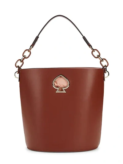 Shop Kate Spade Small Suzy Leather Bucket Bag In Cinnamon Spice