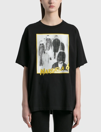 Shop Mm6 Maison Margiela Genderless Print T-shirt In Black