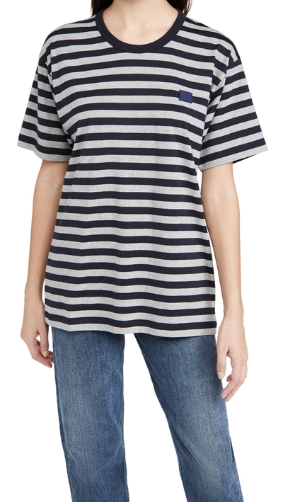 Shop Acne Studios Short Sleeve Tee In Navy