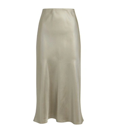 Shop Totême Silk Midi Skirt