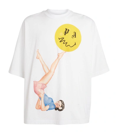 Shop Palm Angels Pin-up Print T-shirt