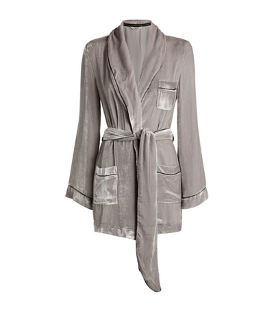 Shop Sleeping With Jacques Velvet Bon Vivant Robe